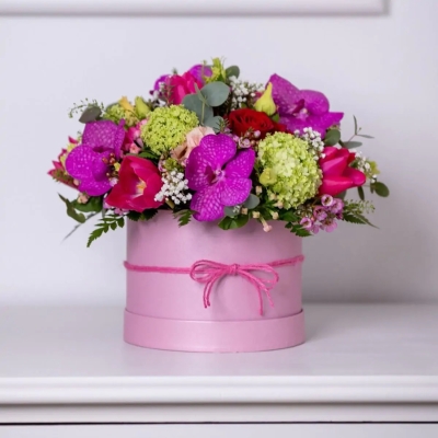 Vibrant Orchid Hat Box