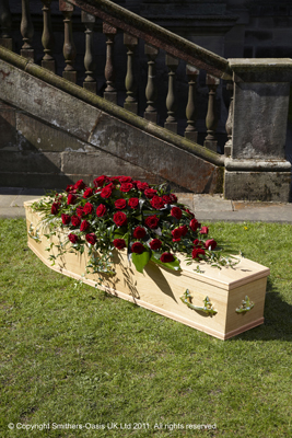 Red Rose Coffin Spray